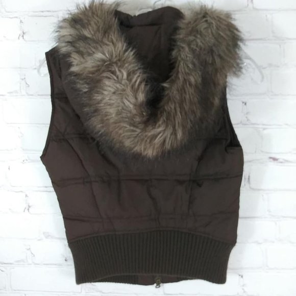Abercrombie Size L Girls Brown Down Puffer Vest - Picture 7 of 10